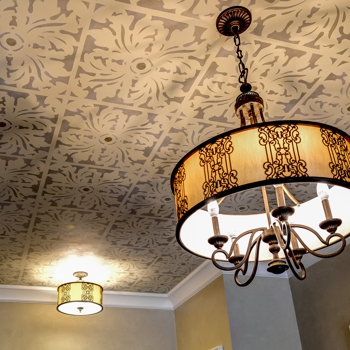 two ceiling lamps 